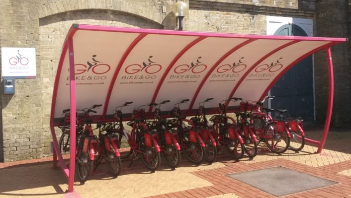 Bike&Go introduced by Abellio Greater Anglia based on a scheme in the Netherlands has not attracted many users, for whatever reason, as the cycle racks seem to be full most of the time at all stations