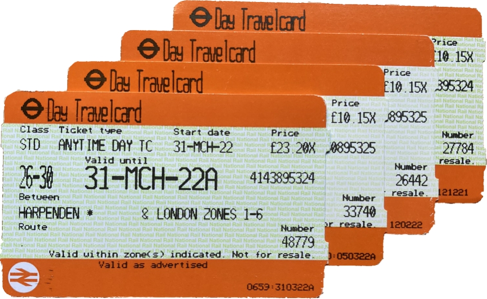 Four Travelcards