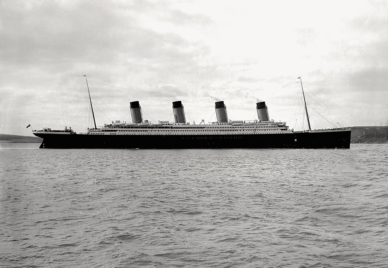 The Titanic leaving Cobh Harbour 1912