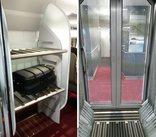 [Eurostar]The new Eurostar e320 trains have modern stylish-looking connecting doors that are operated automatically rather than pulling a handle