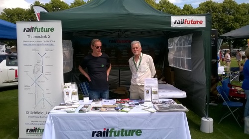 Railfuture stall with Mike T and Chris P