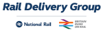 GPH:Rail Delivery Group (RDG) logo with "Britain Runs on Rail" strapline