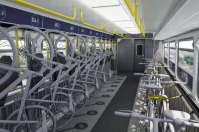 Bikes are already go on Scotrail. Interior of converted bike and ski car for the West Highland Line. Photo by Scotrail