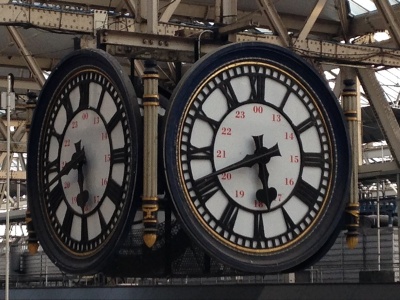 Photo of Waterloo Station clock by Chris Page for Railfuture